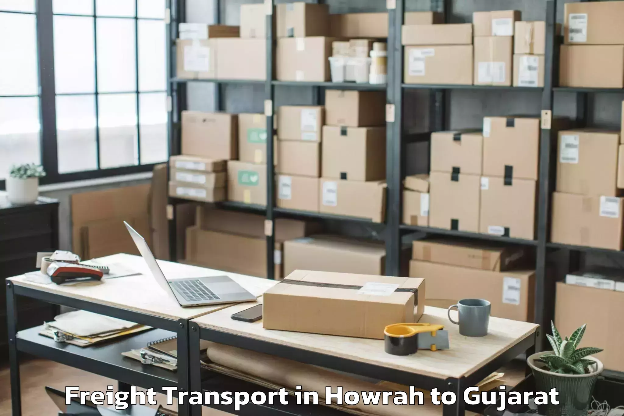 Efficient Howrah to Saurashtra University Rajkot Freight Transport